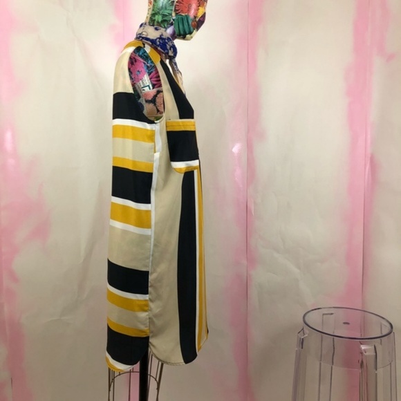 Sisley Shirt Dress in Colour Block Stripe Shirttai - Picture 4 of 8